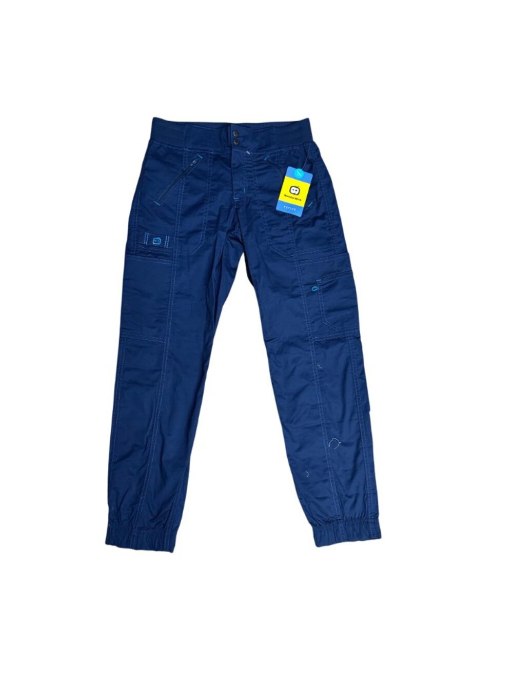 Wonderwink Petite Modern Fit Joggers Cargo Scrub Pants XS Petite Navy Blue NEW - Picture 8 of 8